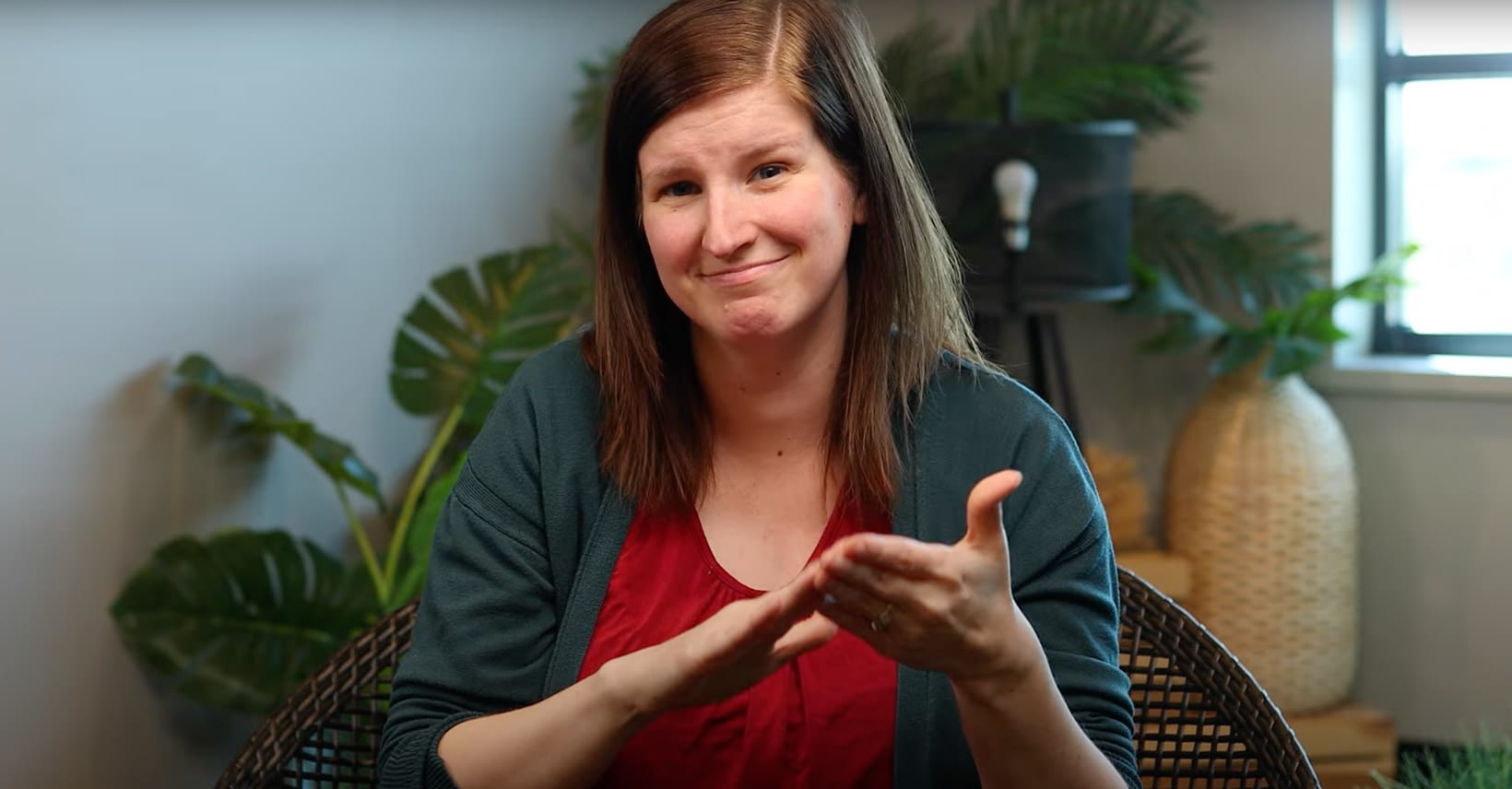 Sign Language video thumbnail showing speaker