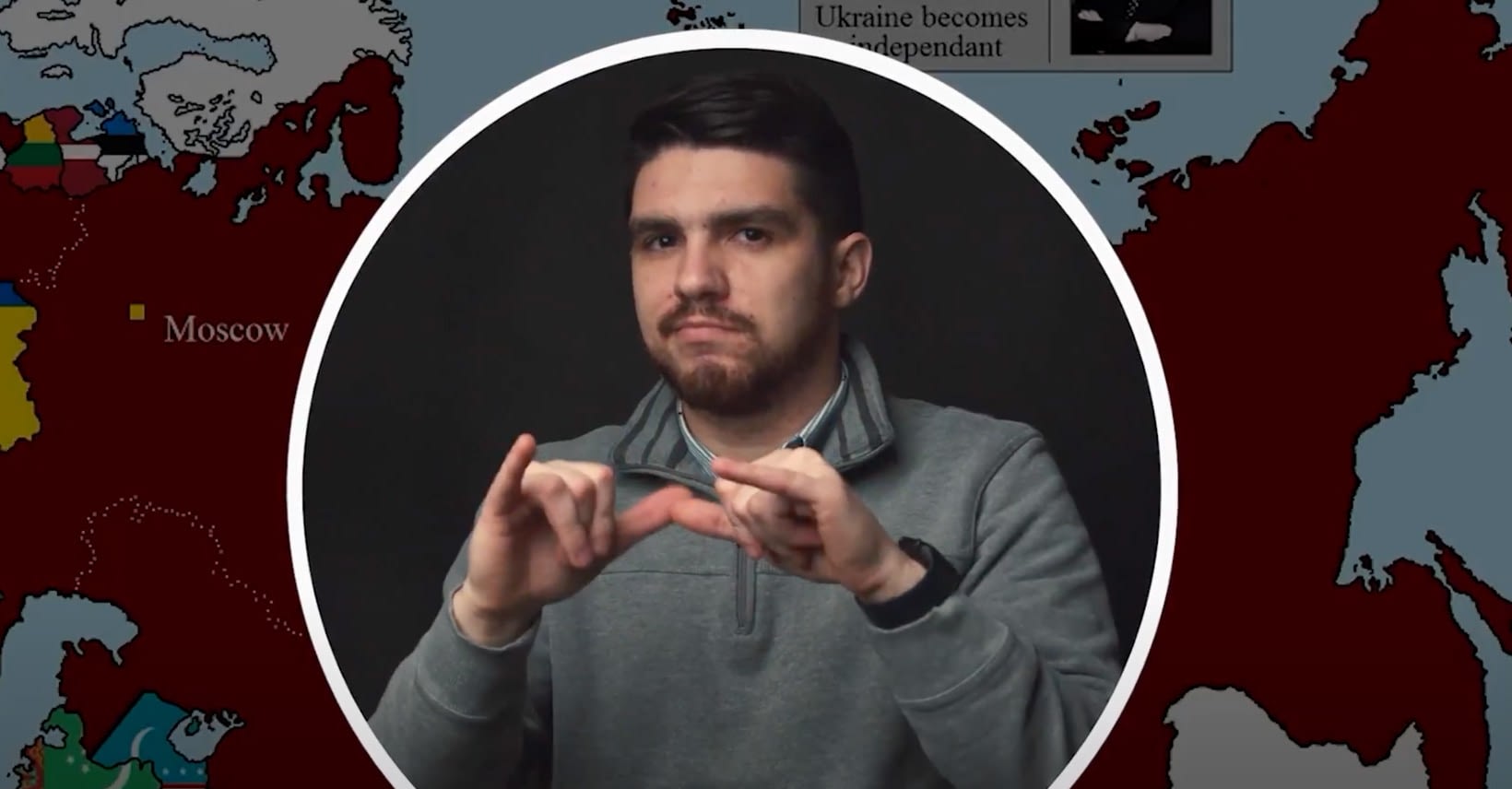Young man shares an impactful testimony in sign language.