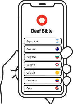 The Deaf Bible app features many sign languages to choose from.