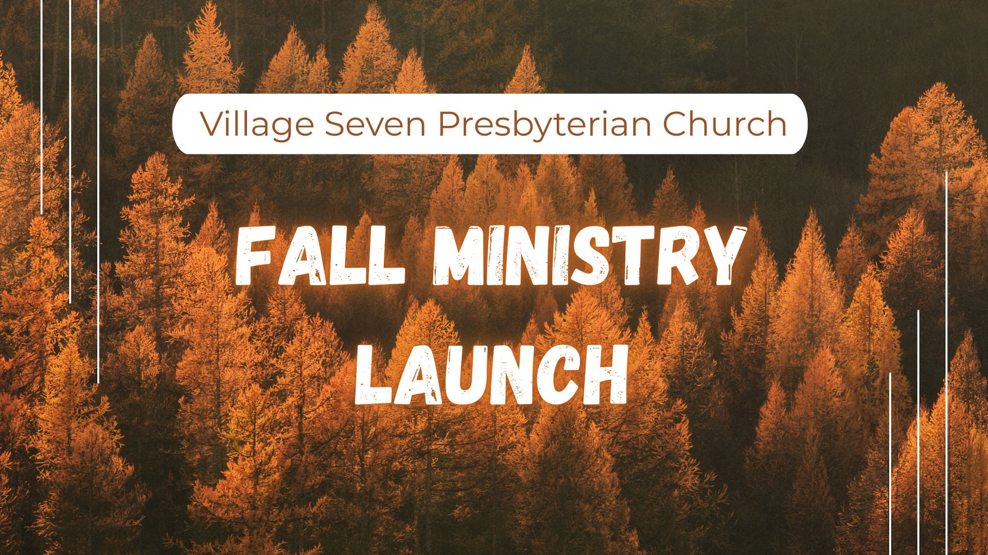 Fall Ministry Launch church event announcement