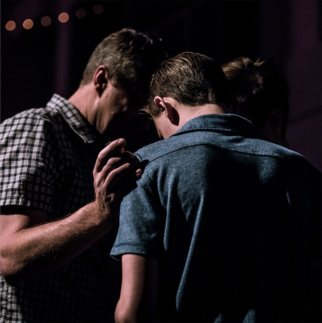 Two men praying