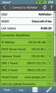 AirCheck G2 Connect to a Network