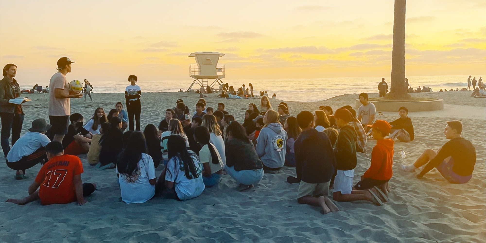 Youth event at the beach