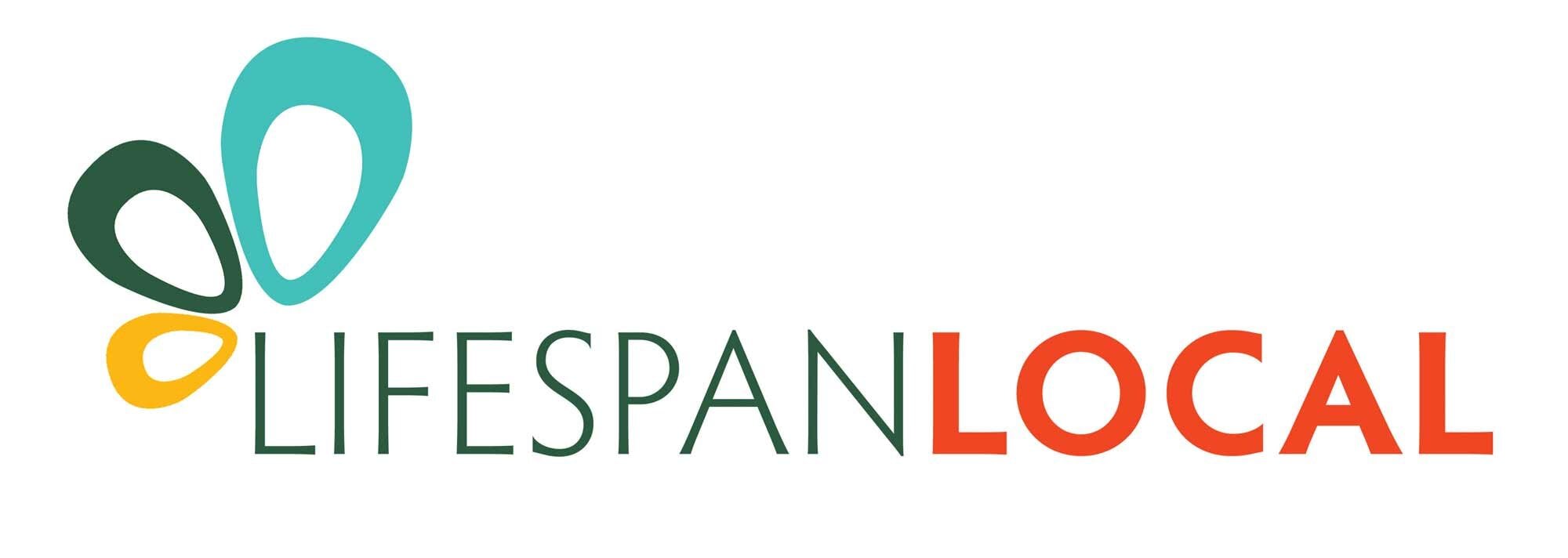 Lifespan Local logo with colored abstract shapes