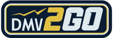 DMV2GO logo with yellow and white text